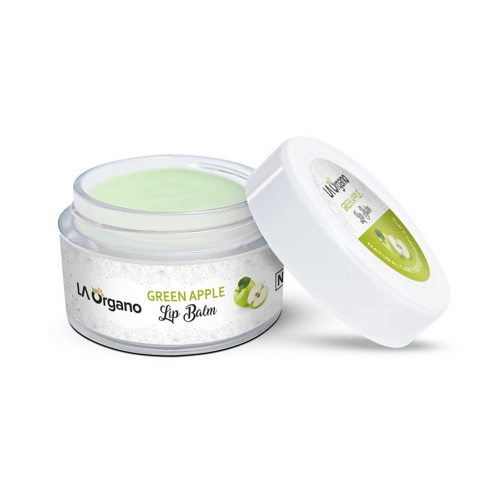 LA Organo Green Apple Lip Balm For Dry Chapped Lips | Grocsy