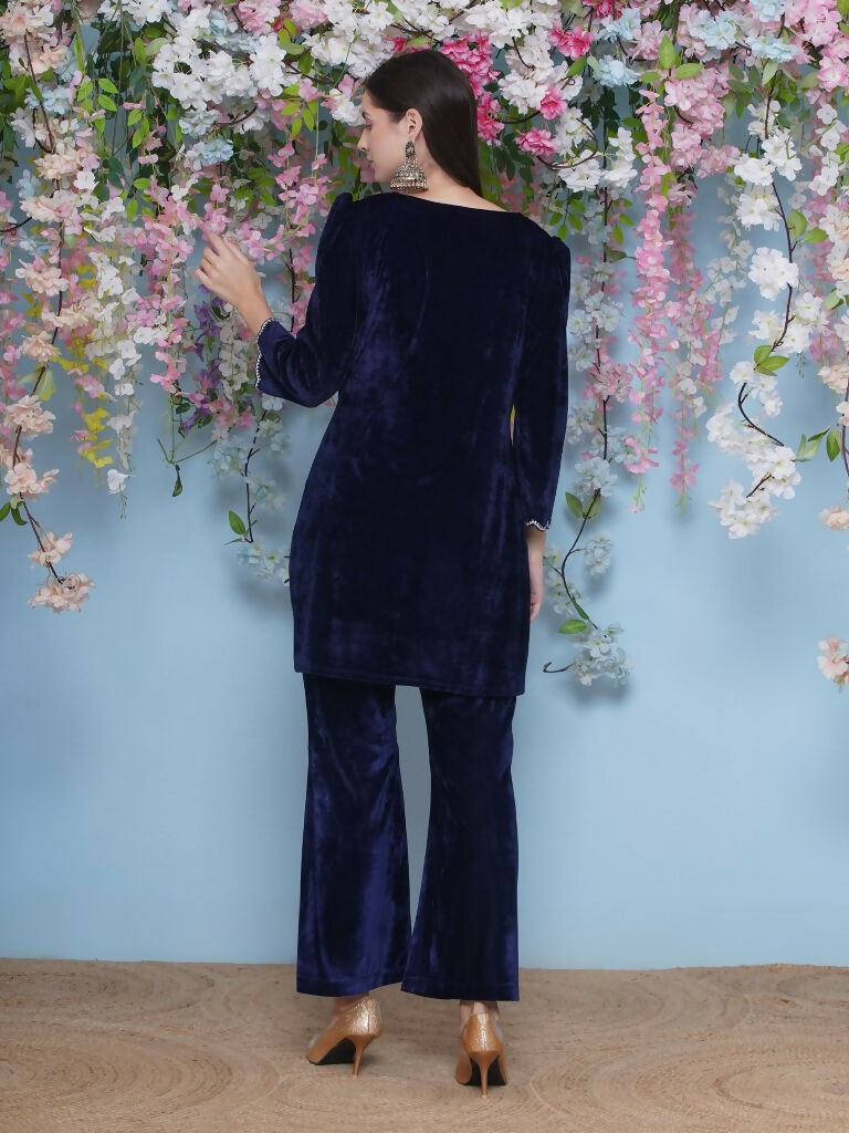 Joban Fashion Navy Blue Coord Set with inner | Grocsy