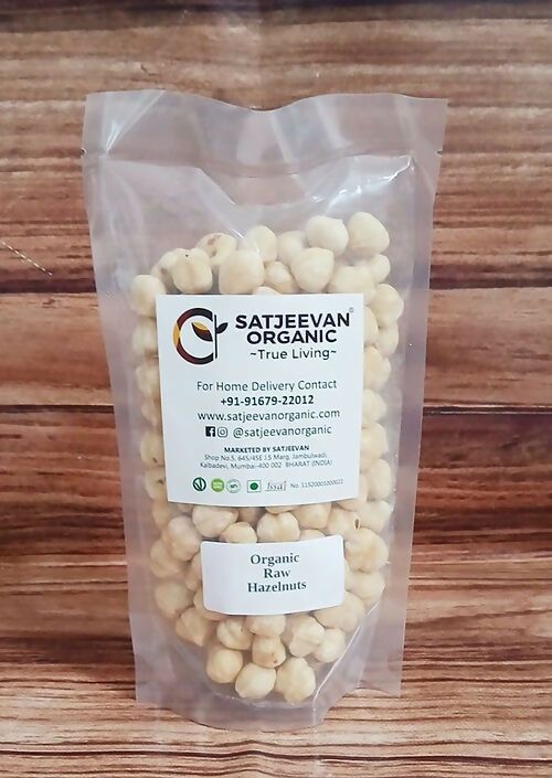 Satjeevan Organic Raw Hazelnuts | Grocsy