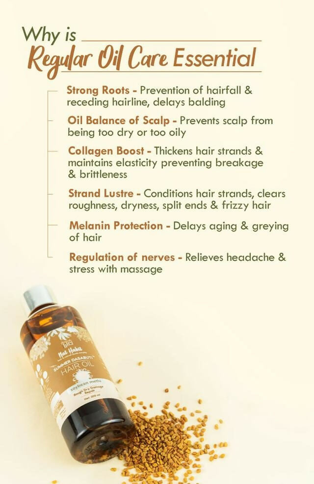 Nat Habit Soybean Methi Summer Hair Oil | Grocsy