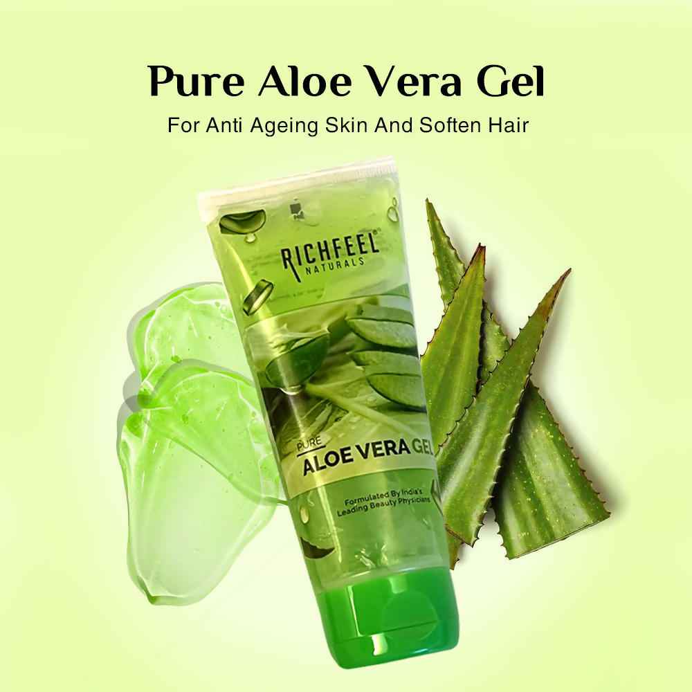 Richfeel Pure Aloe Vera Gel For Face Skin & Hair | Grocsy