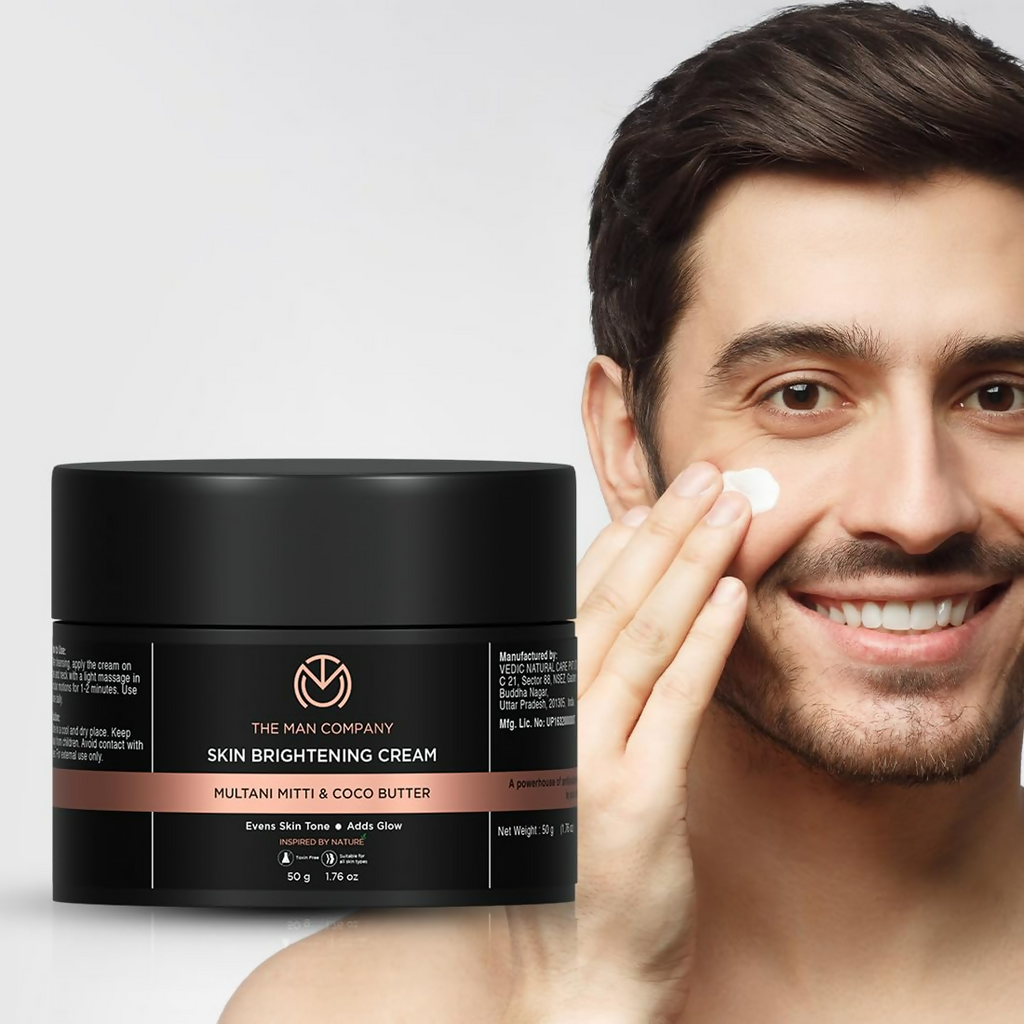 The Man Company Skin Brightening Cream Multani Mitti | Grocsy