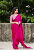 Rani Silk Blend Ethnic Motifs Saree with Unstitched Blouse - Hiral Fashion | Grocsy
