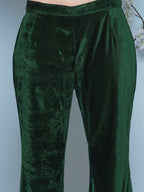 Joban Fashion Green Velvet Hand Embellished Set | Grocsy