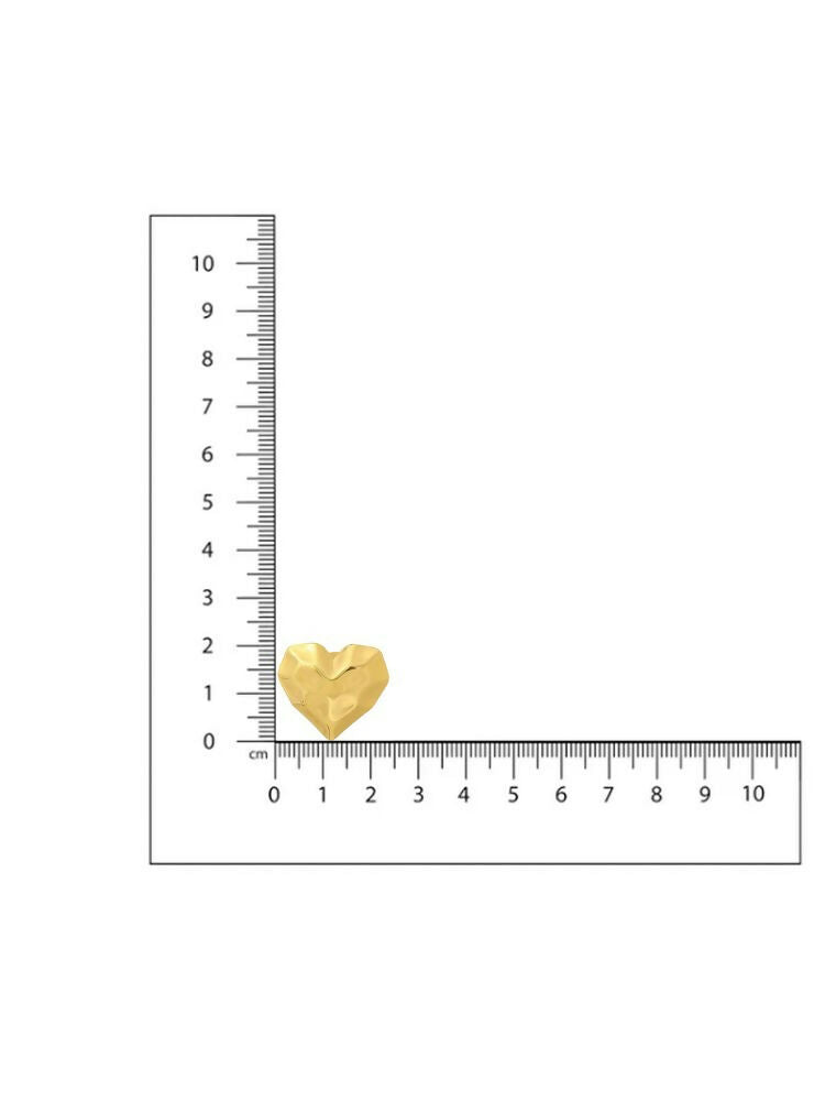Golden Heart Studs - Ruby Raang | Grocsy