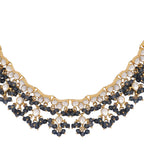 Nuyug 22K Gold Plated Azure Dusk Kundan Necklace | Grocsy
