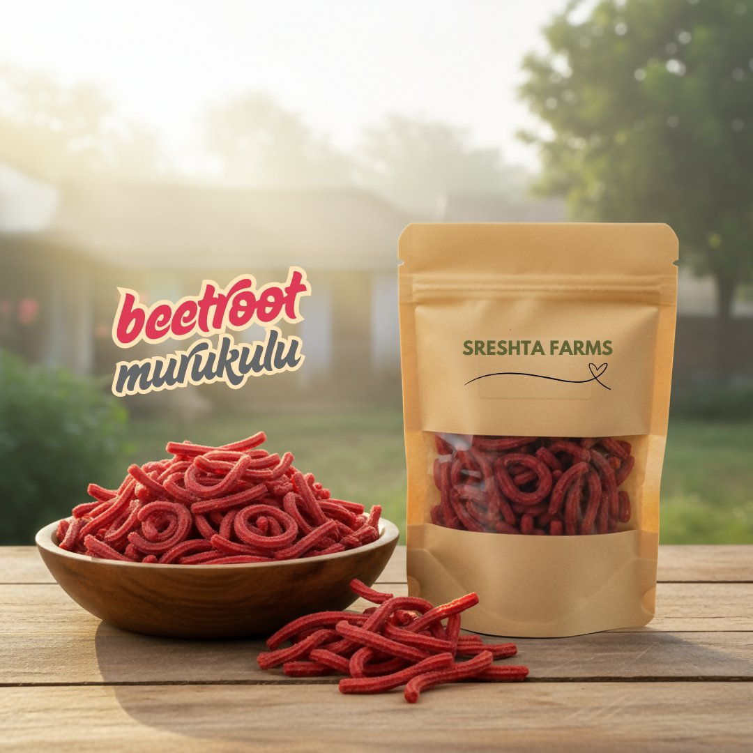 Sreshta Farms Beetroot Murukulu | Grocsy