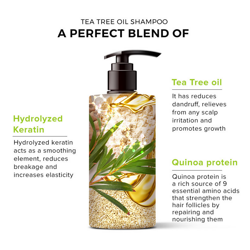 De Fabulous Tea Tree Oil Sulphate Free Shampoo For All Hair Types | Grocsy