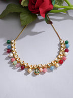 Kundan Necklace (Multi Color) - Ruby Raang | Grocsy