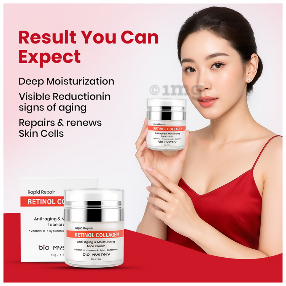 bio Mystery Collagen + Retinol + Hyaluronic Cream with Vitamin C & Glutathione | Grocsy