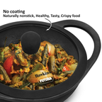 Hawkins Futura Cast Iron Nonstick Kadai with Glass Lid - Black (CIK15G) | Grocsy