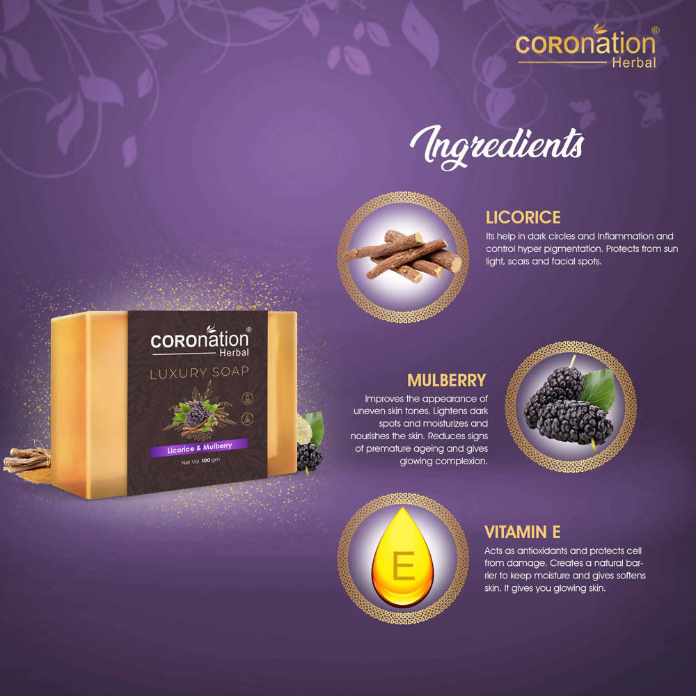 Coronation Herbal Licorice & Mulberry Luxury Soap | Grocsy