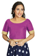 Aastha Fashion Women's Purple Art Silk Designer Traditional Readymade Blouse | Grocsy