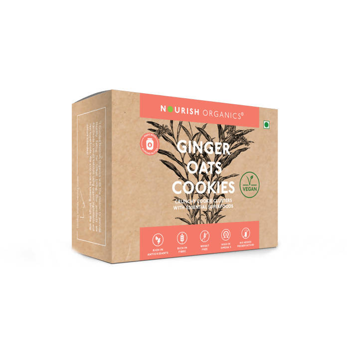 Nourish Organics Ginger Oats Cookies | Grocsy