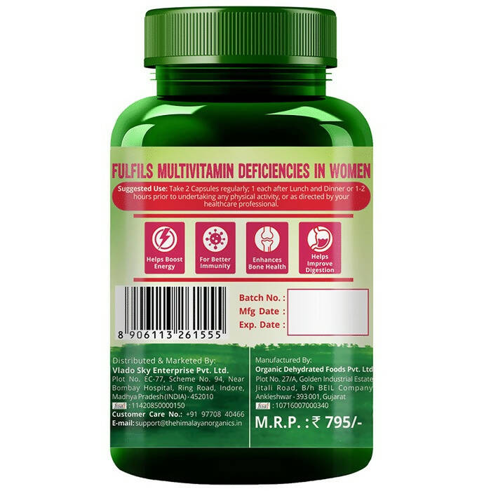 Himalayan Organics Whole Food Multivitamin For Women Capsules | Grocsy