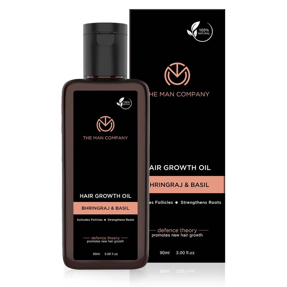 The Man Company Hair Growth Oil Bhringraj & Basil | Grocsy
