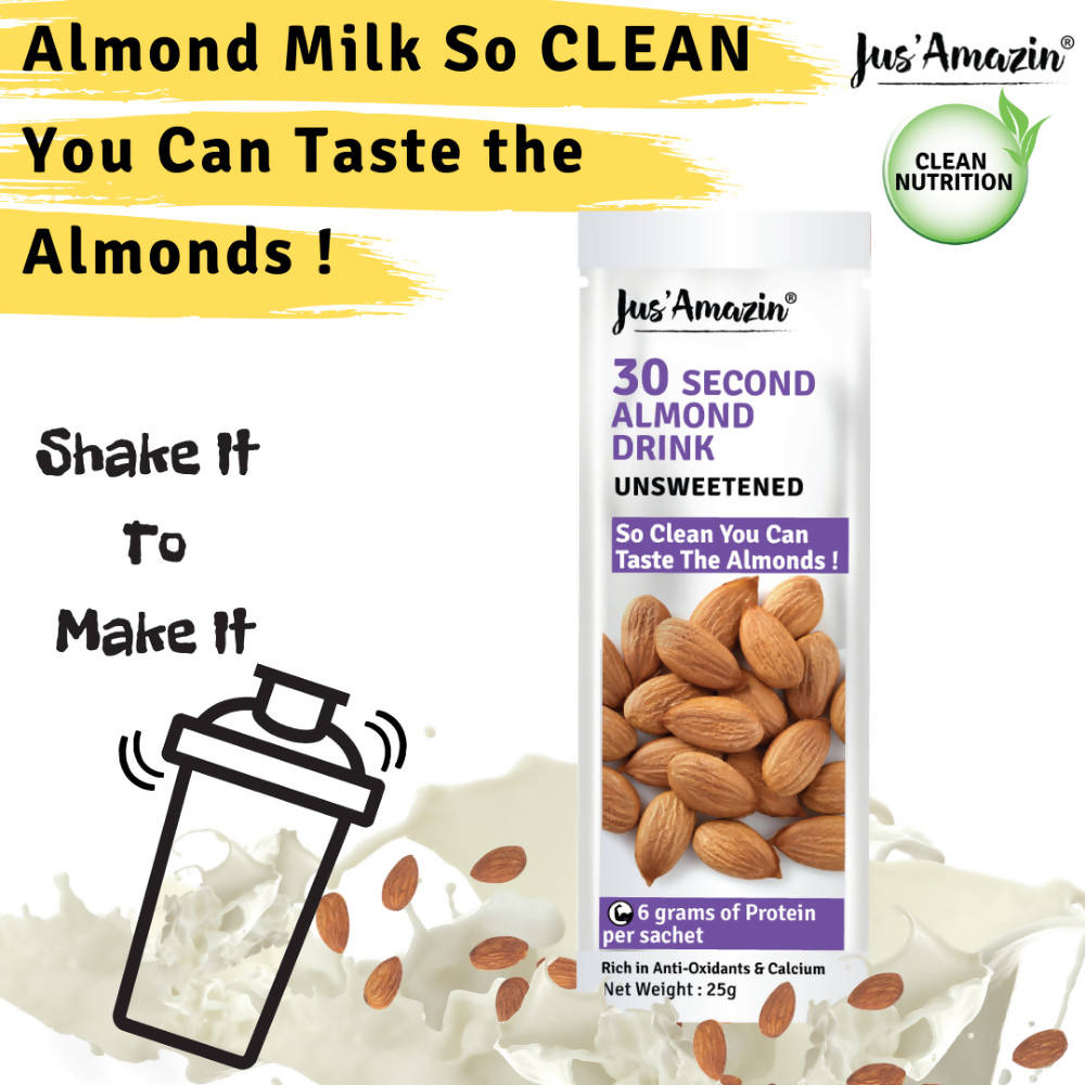 Jus Amazin 30-Second Almond Drink Unsweetened | Grocsy