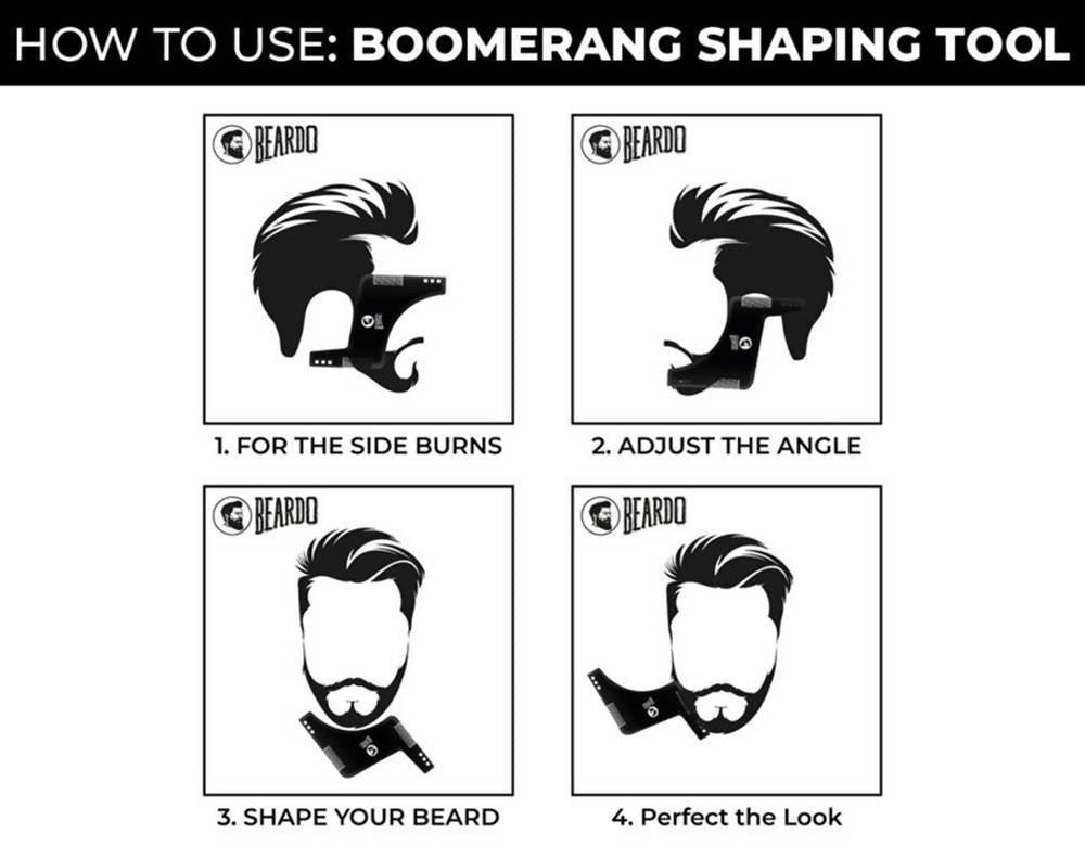 Beardo Boomerang Comb Shaping Tool | Grocsy