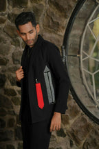 Statement Embroidered Black Co-Ord Set by Hilo Design | Grocsy