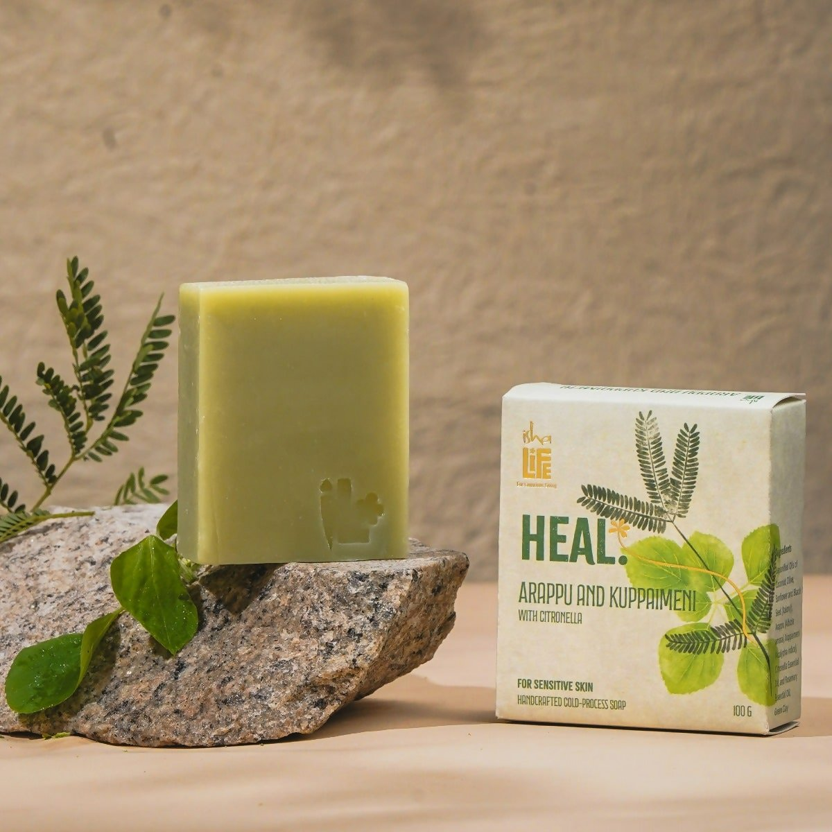 Isha Life Heal. Arappu And Kuppaimeni With Citronella Handcrafted Soap | Grocsy