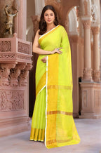 Joban Fashion Women Light Green Trendy Cotton Saree | Grocsy