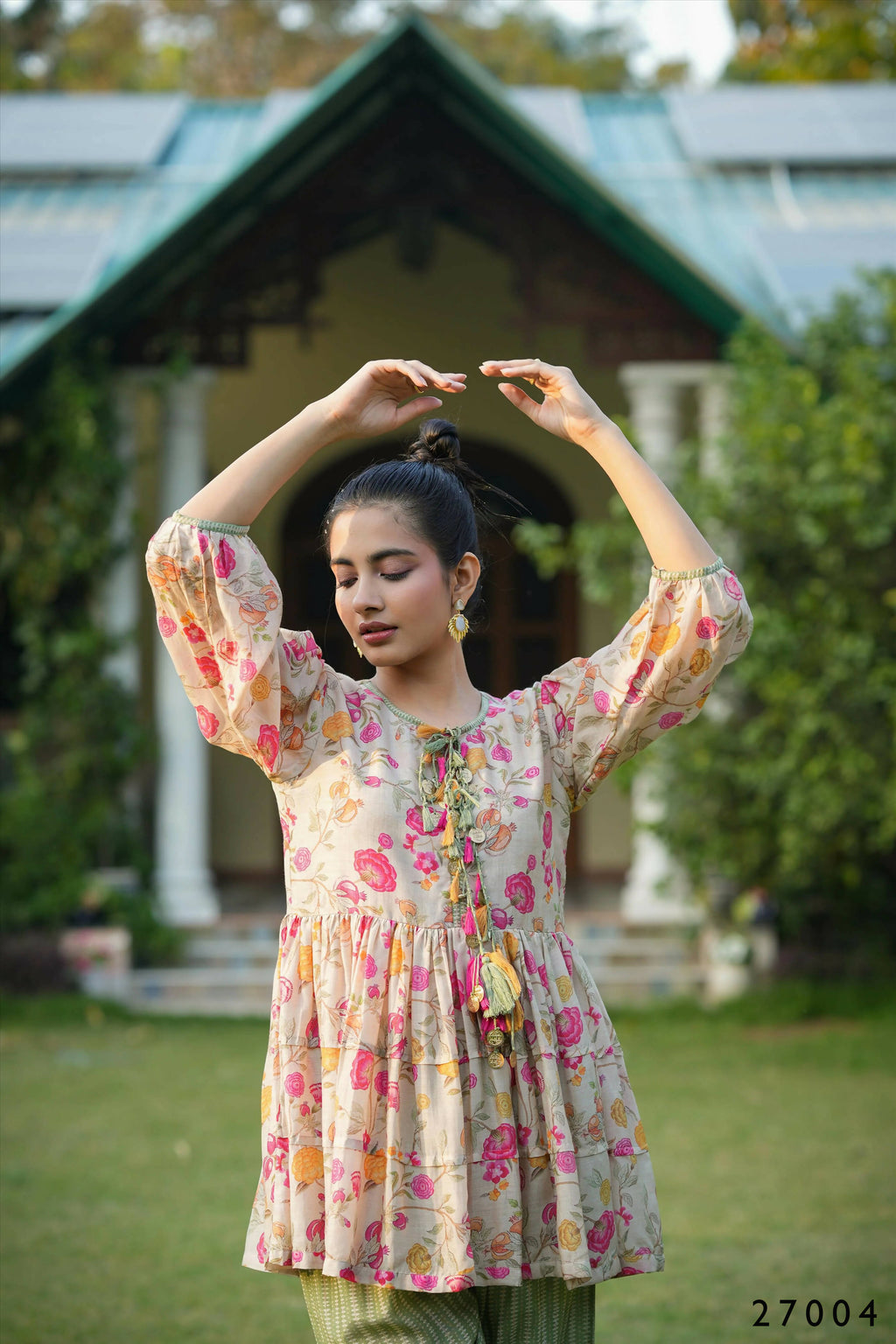 Women's Casual Fashionable Multi Mull Cotton co-ord set - Anya | Grocsy