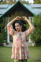 Women's Casual Fashionable Multi Mull Cotton co-ord set - Anya | Grocsy