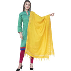 A R Silk Lemon Color Golden Border Cotton Dupattas and Chunnis | Grocsy