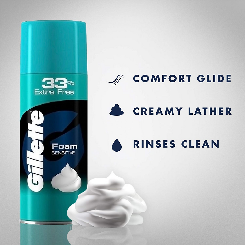 Gillette Sensitive Shaving Foam | Grocsy