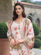 Joban Fashion Off White Position Digital Print With Position Foil Kurta Set | Grocsy