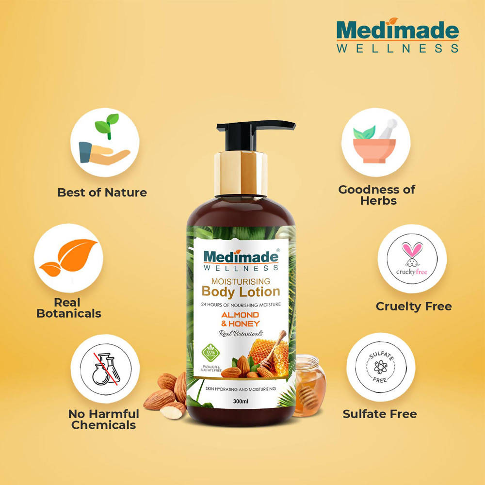 Medimade Wellness Almond and Honey Moisturising Body Lotion | Grocsy