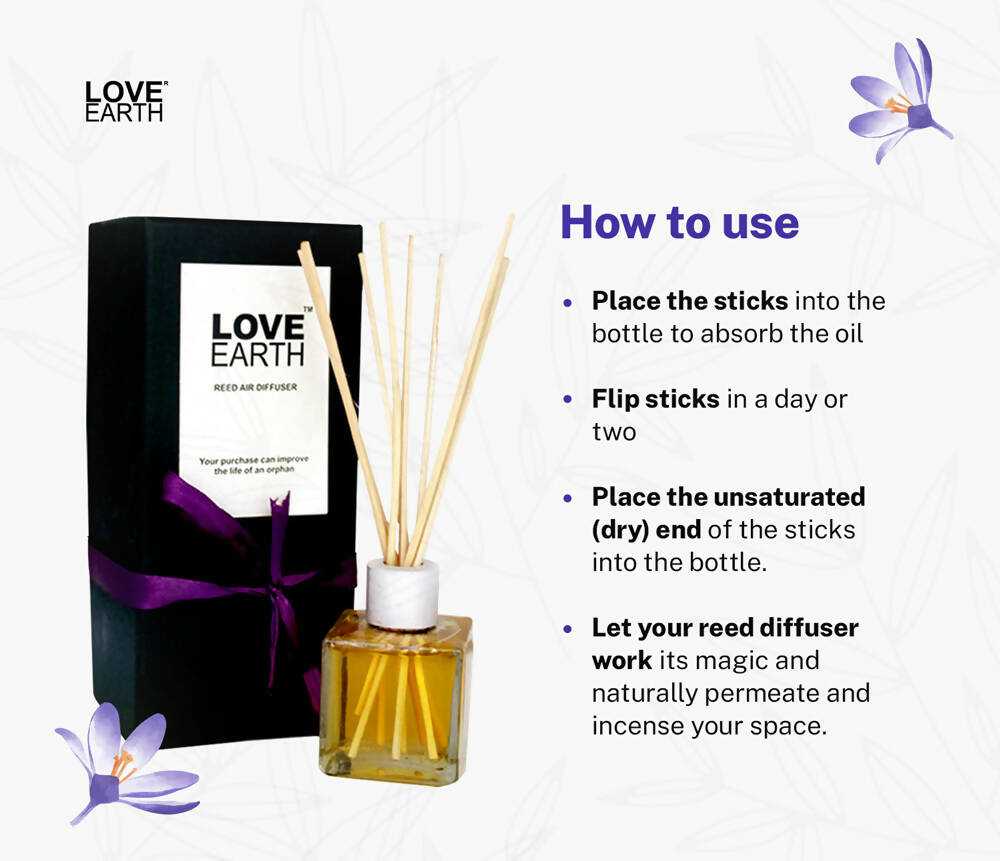 Love Earth Reed Diffuser - Lavender | Grocsy