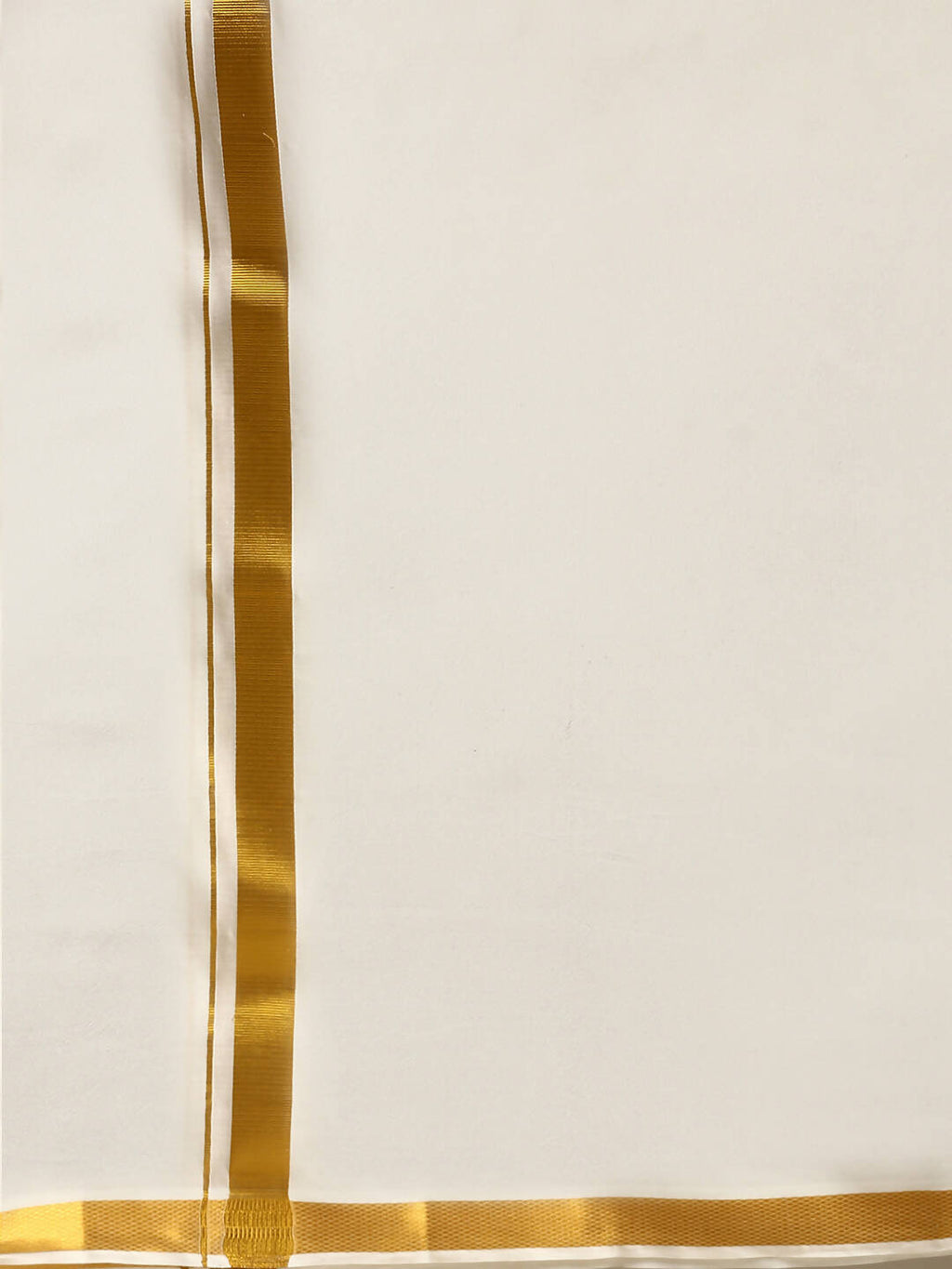 Ramraj Cotton Premium Wedding Cream Regular Dhoti, Shirt & Towel Set Golden Reward | Grocsy