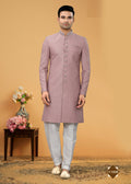 Joban Fashion Men's Light Purple Seltor Plain Kurta Pyjama set | Grocsy