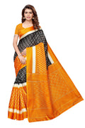 Vamika Mustard Kalamkari With Jhalar Khadi Silk Saree | Grocsy