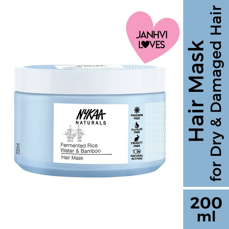 Nykaa Naturals Anti-Frizz Sulphate-Free Hair Mask With Fermented Rice Water & Bamboo | Grocsy