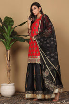 Joban Fashion Red Silk Lehenga Set | Grocsy