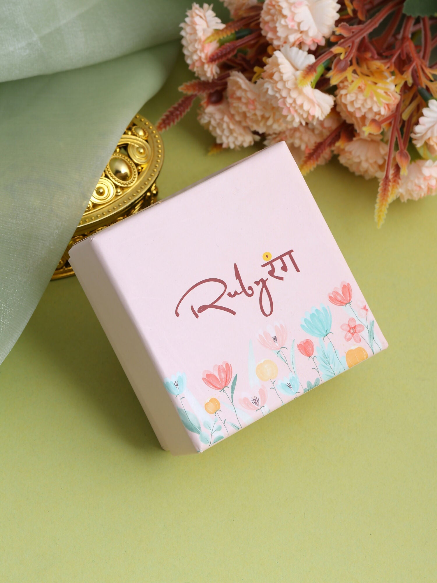 Ruby Raang Subtle Gold-Pearl Haath Phool | Grocsy