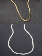 NVR Women's Set of 2 Silver & Gold Rhodium-Plated Minimal Chain | Grocsy