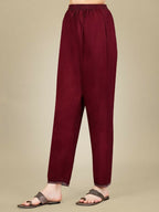 Jyoti Fashion Women's Maroon Silk Blend Embroidery & Sequence work Kurta with Trouser & Dupatta | Grocsy