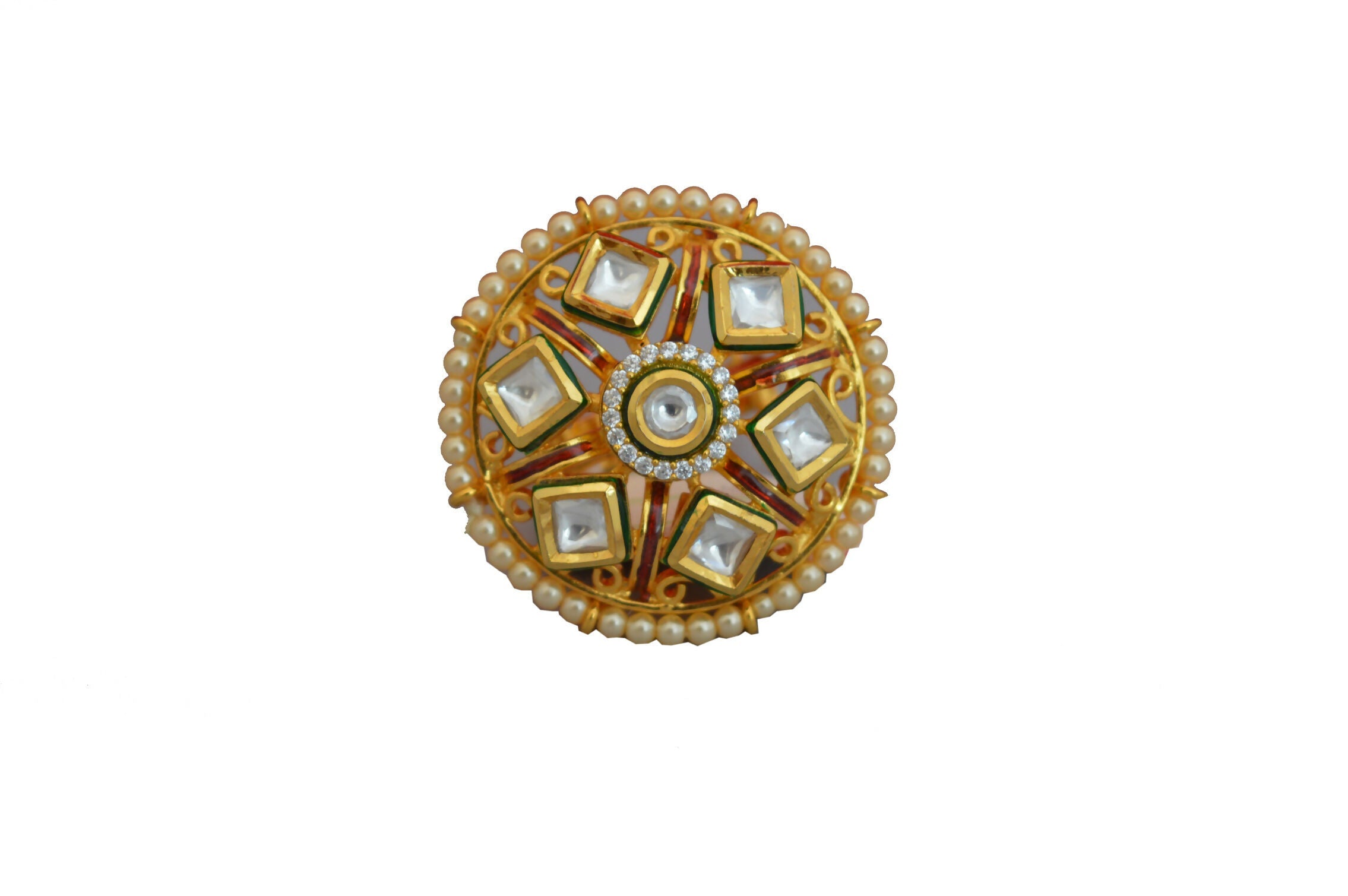 Joban Fashion Women Golden White Finger Ring | Grocsy