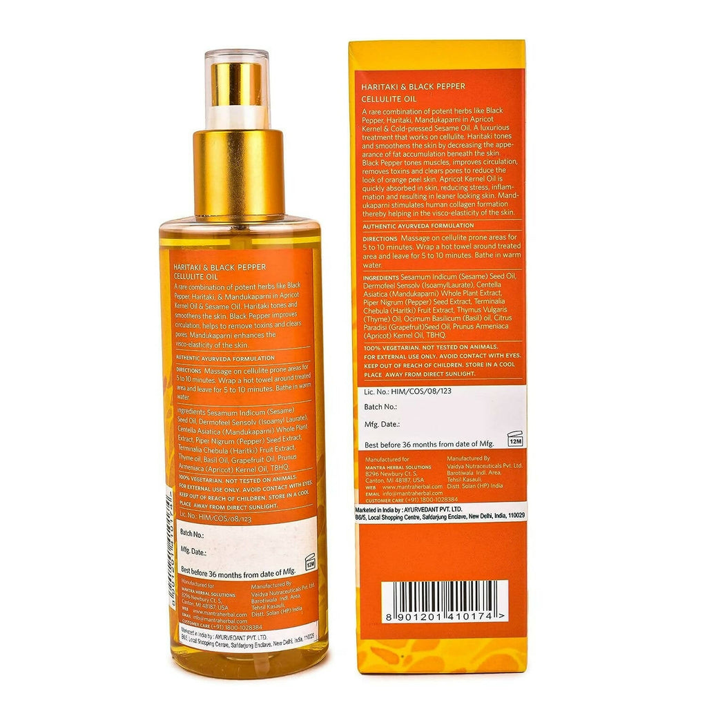 Mantra Herbal Haritaki and Black Pepper Cellulite Oil | Grocsy
