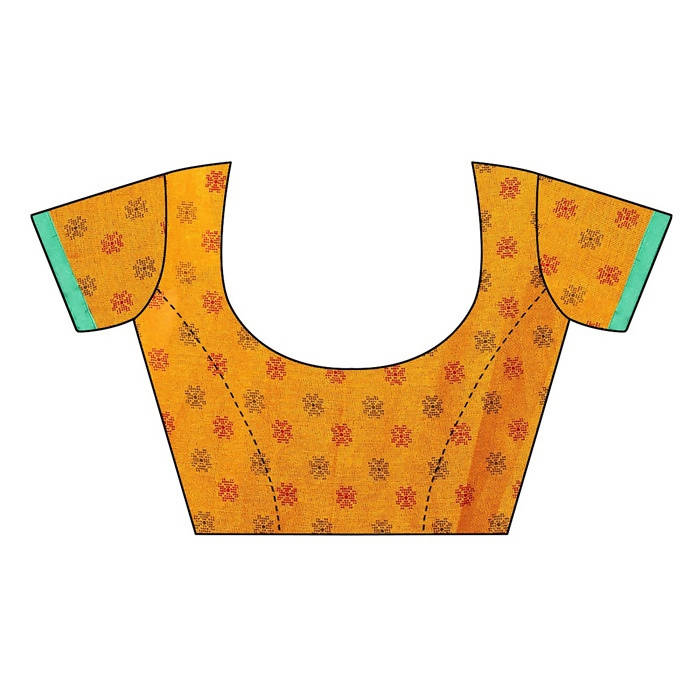 Vamika Embroidery Yellow Jute Silk Saree (Jhulka Yellow) | Grocsy
