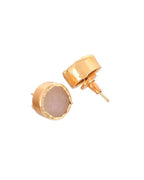 VOJ One Gram Gold-Polished Stone Studded Necklace and Earrings Set | Grocsy