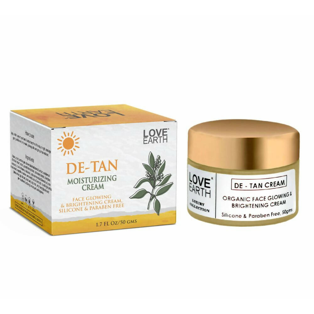 Love Earth De-Tan Moisturizing Cream with Aloe VeraSandalwood for Pigmentation | Grocsy