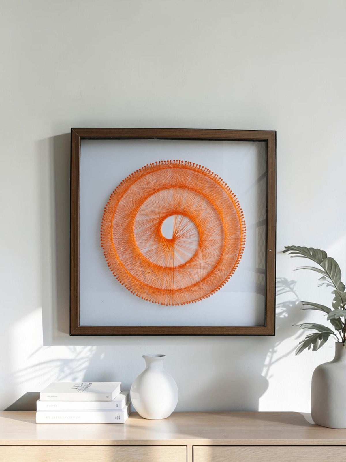 Sun Mun Decors Orbit of Threads String Art Wall Frame Geometric Handmade Décor | Grocsy
