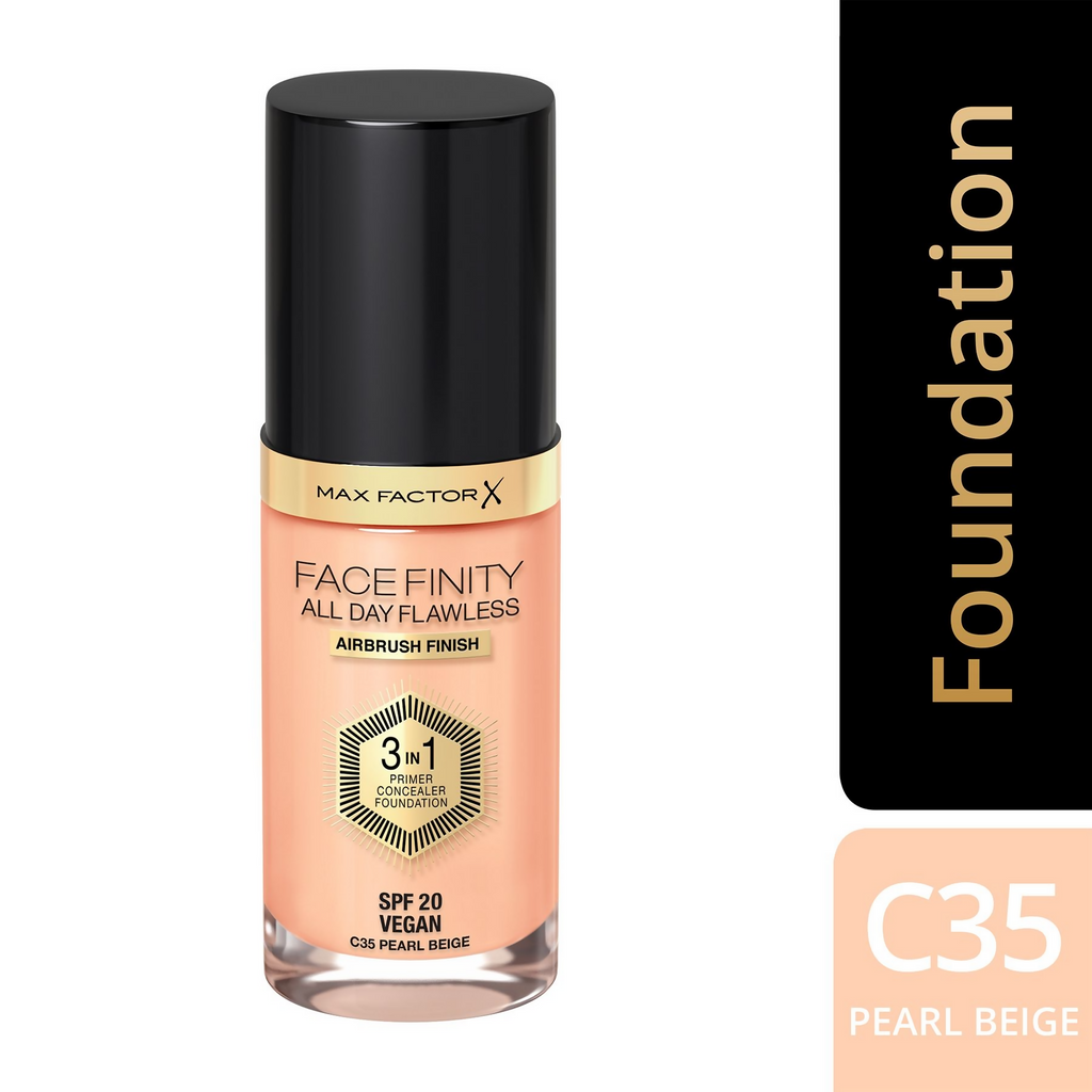 Max Factor Face Finity All Day Flawless 3 In 1 Foundation - Pearl Beige | Grocsy
