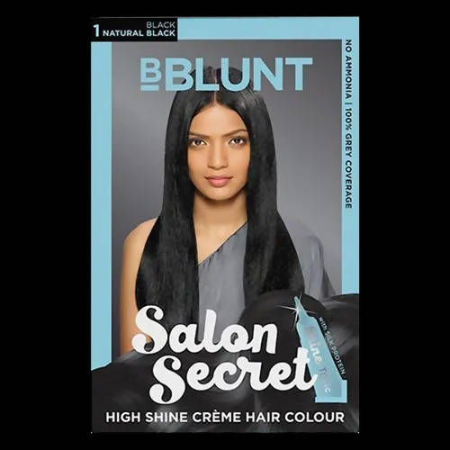 BBlunt Salon Secret High Shine Crème Hair Colour - Natural Black - Limited Time Offer | Grocsy