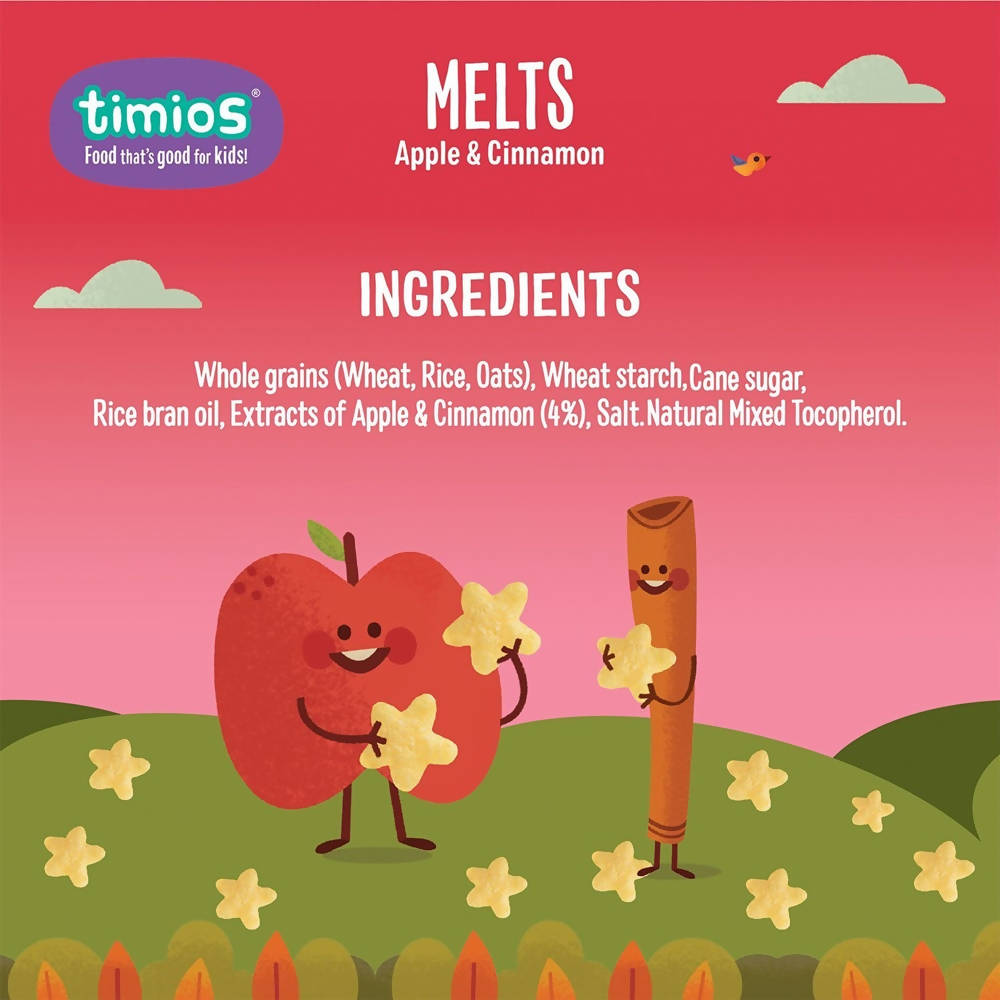 Timios Melts Apple And Cinnamon Finger Food For Babies | Grocsy