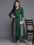 Ahalyaa Women's Traditional wear Kurta Set - Green | Grocsy